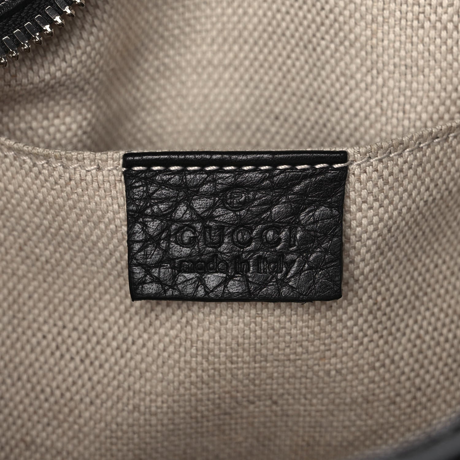 Gucci Pebbled Calfskin Studded Small Soho Disco Bag Black 6 of 13