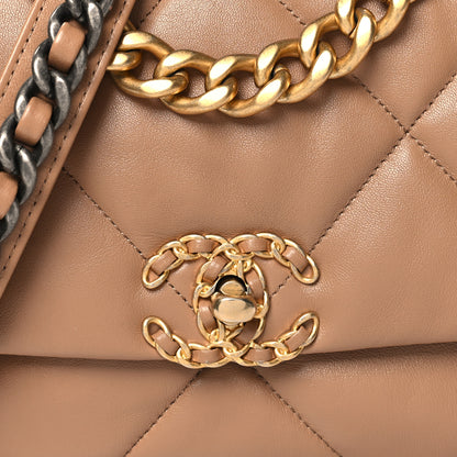 Chanel Lambskin Quilted Medium Chanel 19 Flap Brown 8 of 10