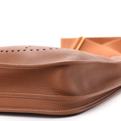 Hermes Taurillon Clemence Evelyne III PM Gold 9 of 9