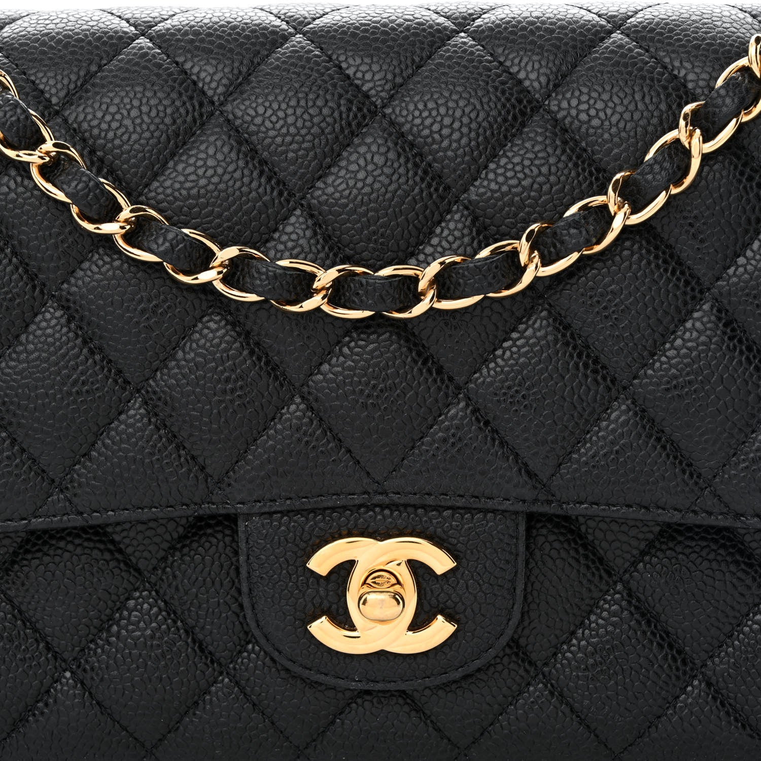 Chanel Caviar Quilted Medium Double Flap Black 8 of 13