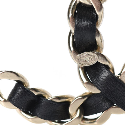 Chanel Lambskin Chain CC Brooch Black Gold 4 of 5