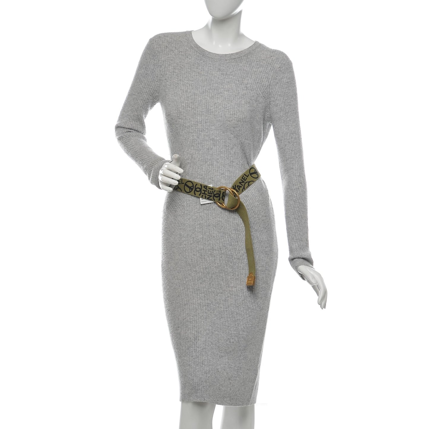 Canvas CC Logo Belt 90 36 Khaki