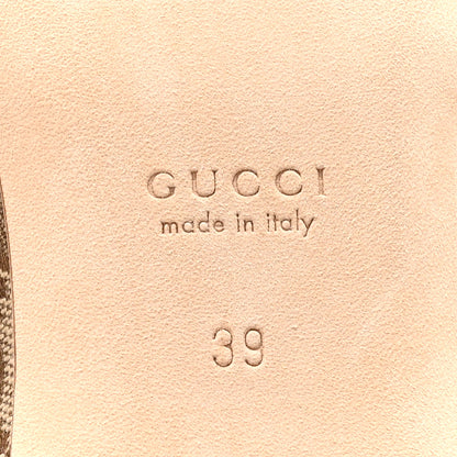 Gucci GG Monogram Horsebit Bow Ballet Flats 39 Beige Ebony Sundial 7 of 10