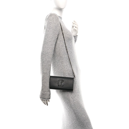 Christian Louboutin Grained Calfskin By My Side Wallet On Chain Black 2 of 11