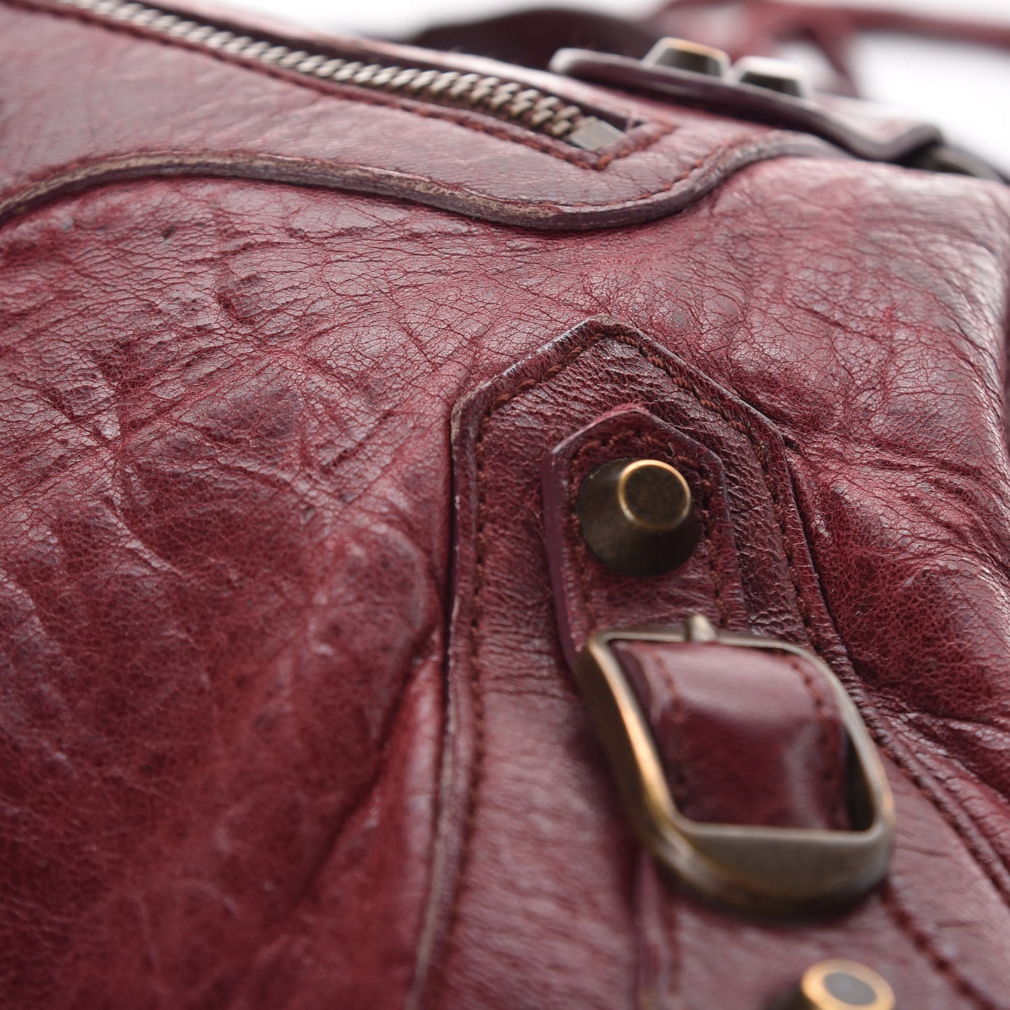 Chevre Classic Hardware Twiggy Rouge Grenat