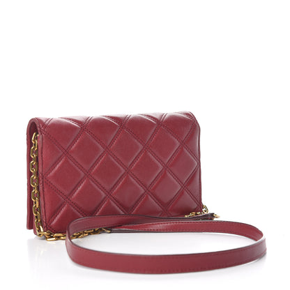 Marc Jacobs Lambskin Matelasse Double J Wallet On Chain Red 3 of 16