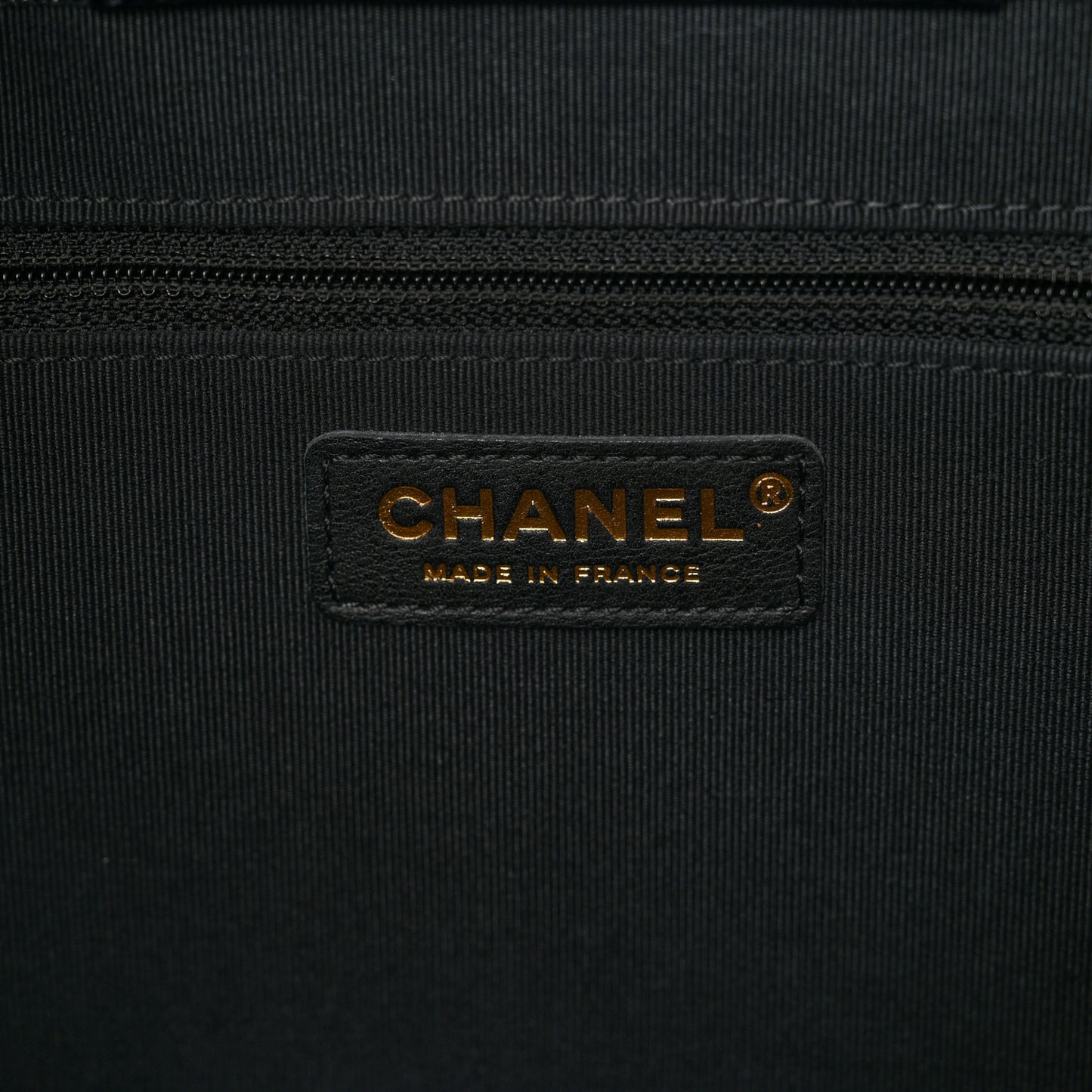 Caviar Quilted Small Shopping Tote Black
