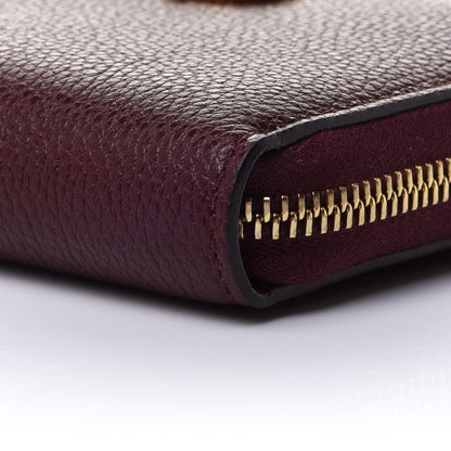 Gucci Grainy Calfskin Zumi Zip Around Wallet Vintage Bordeaux 9 of 10