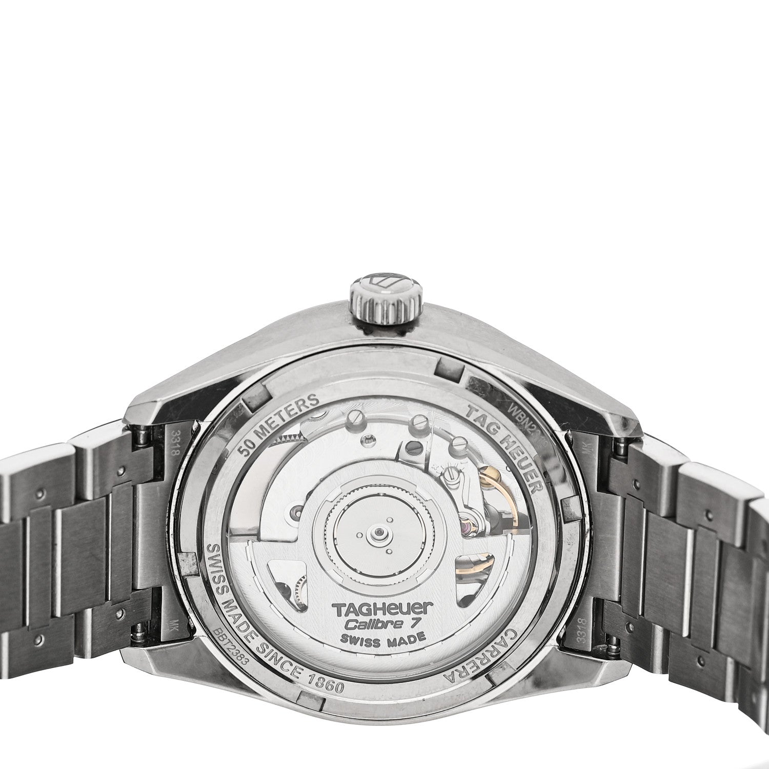 Tag Heuer Stainless Steel Diamond 36mm Carrera Date Automatic Watch Purple WBN2319 4 of 5