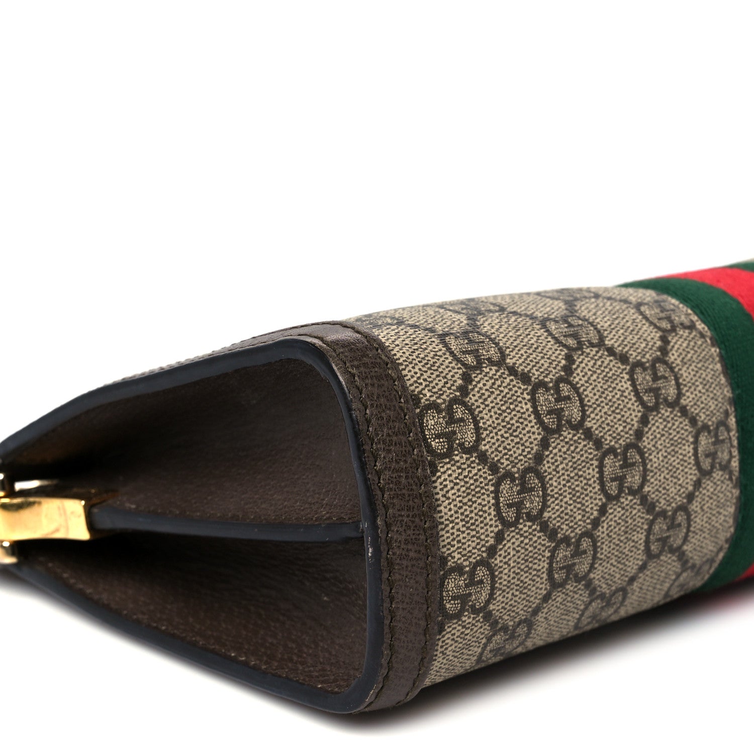 Gucci GG Supreme Monogram Web Small Ophidia Chain Shoulder Bag Brown 10 of 11