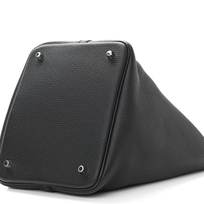 Hermes Taurillon Clemence Picotin Lock 22 MM Black 11 of 12