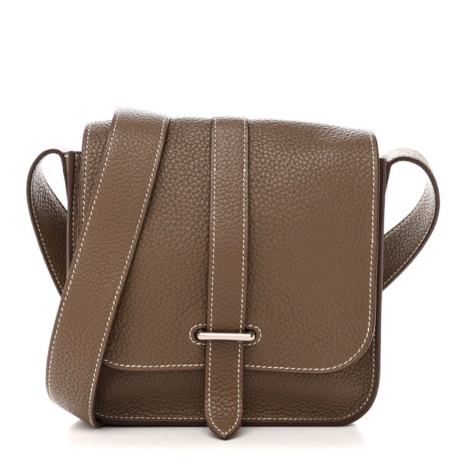 Hermes Taurillon Clemence Steve Pochette Etoupe 1 of 13