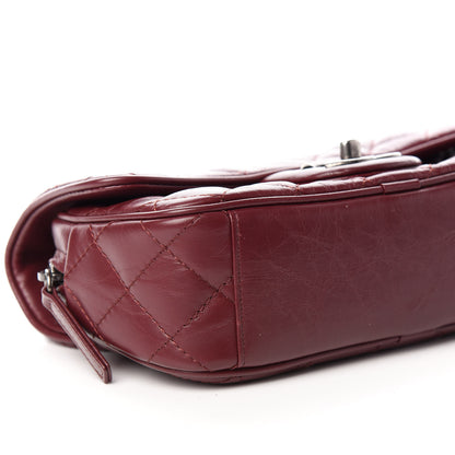 Chanel Aged Calfskin Quilted Small Easy Flap Dark Red 8 of 9