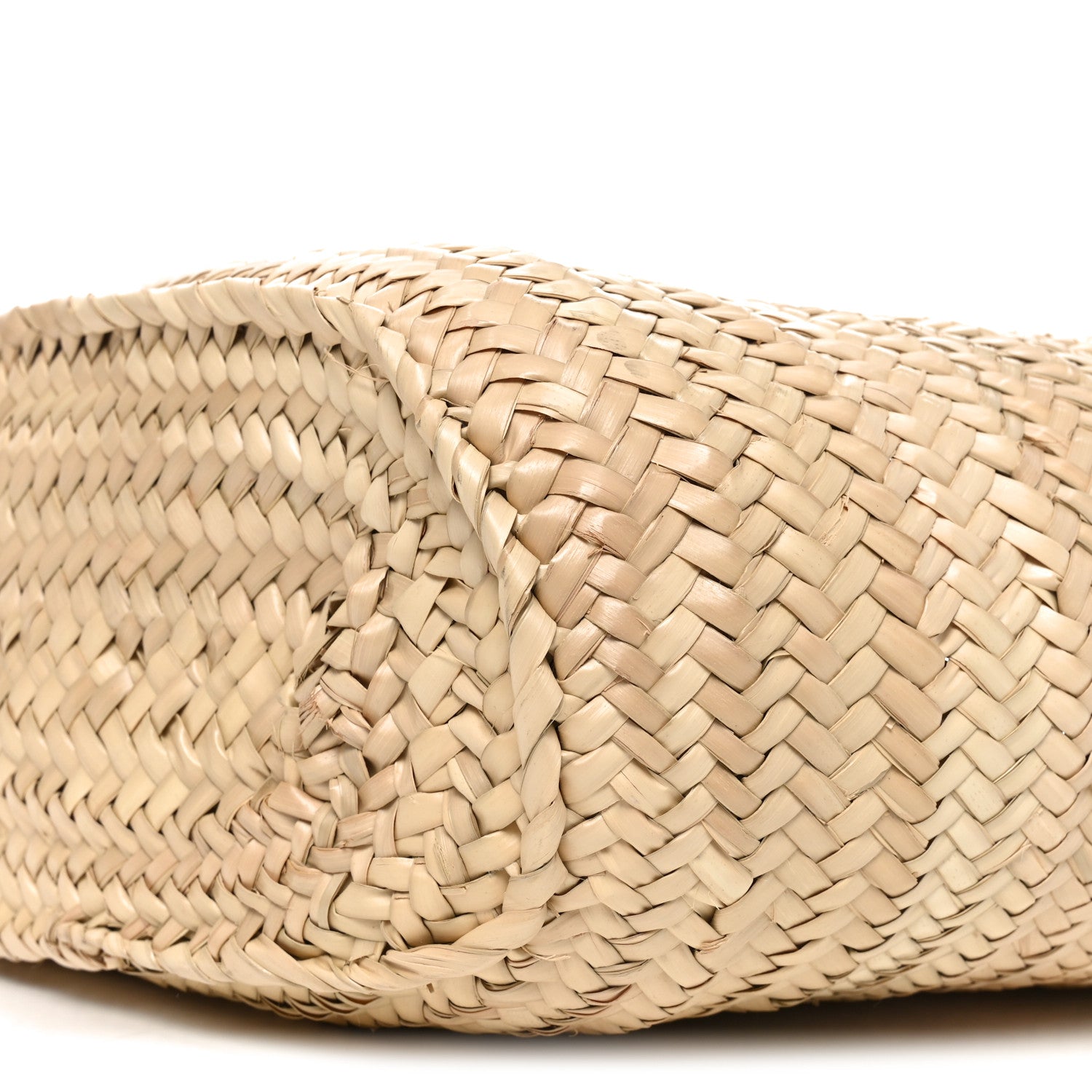 Celine Raffia Calfskin Triomphe Medium Panier Tan 9 of 10