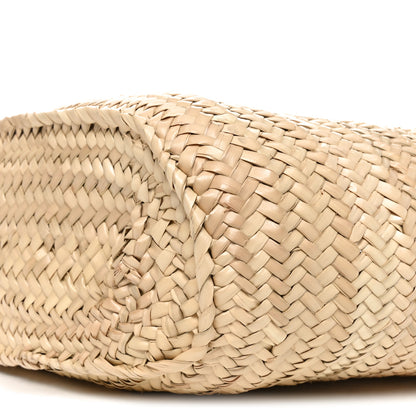 Celine Raffia Calfskin Triomphe Medium Panier Tan 9 of 10