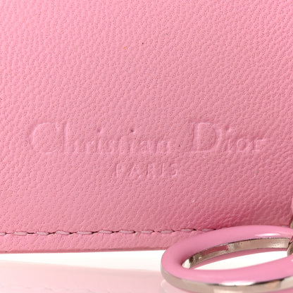 Christian Dior Lambskin Cannage Bi-Color Small Lady Dior Flap Card Holder Black Pink 6 of 7