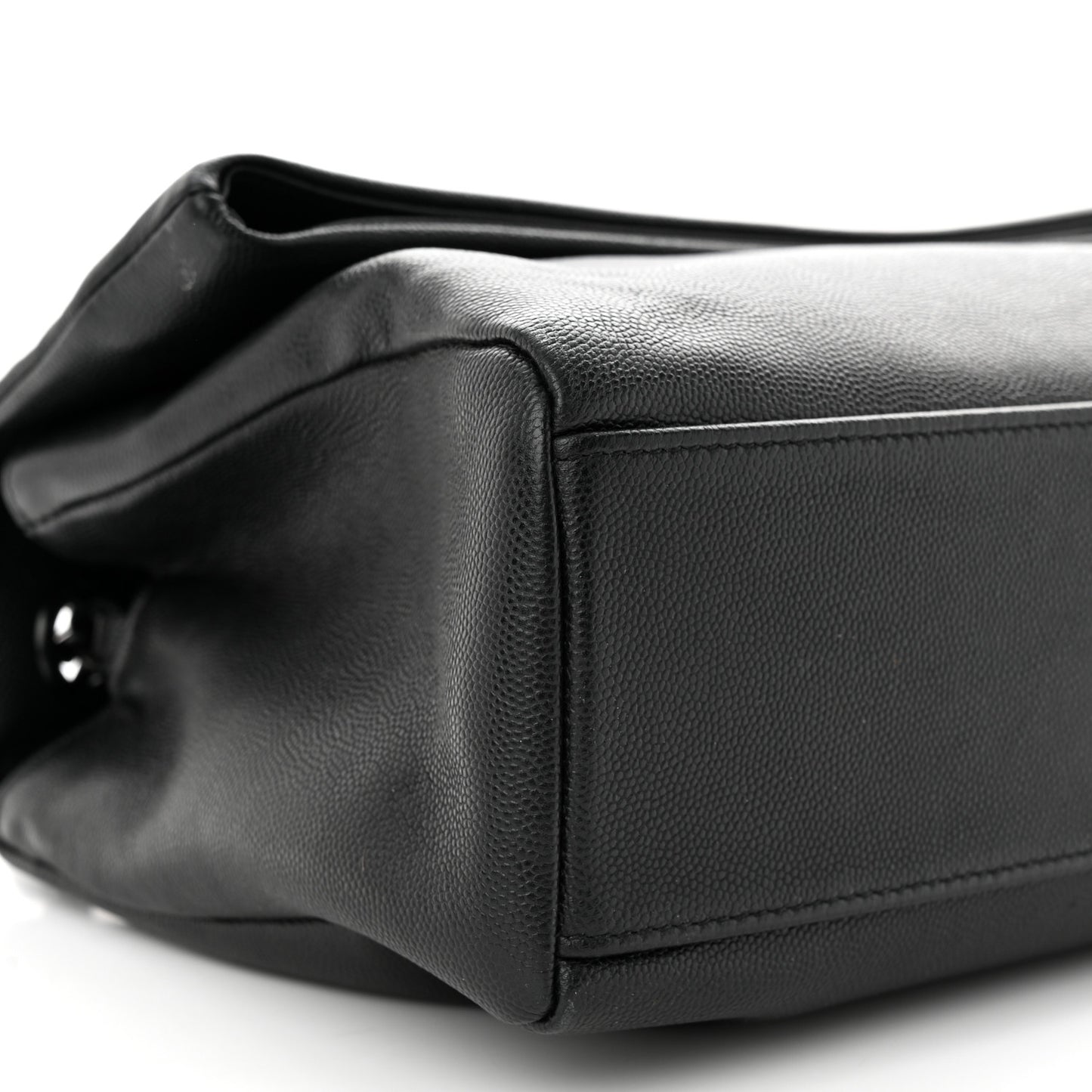 Grain De Poudre Medium West Hollywood Monogram Fold-Over Black