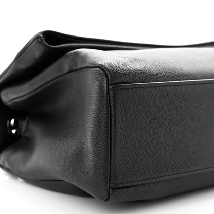 Saint Laurent Grain De Poudre Medium West Hollywood Monogram Fold-Over Black 9 of 11