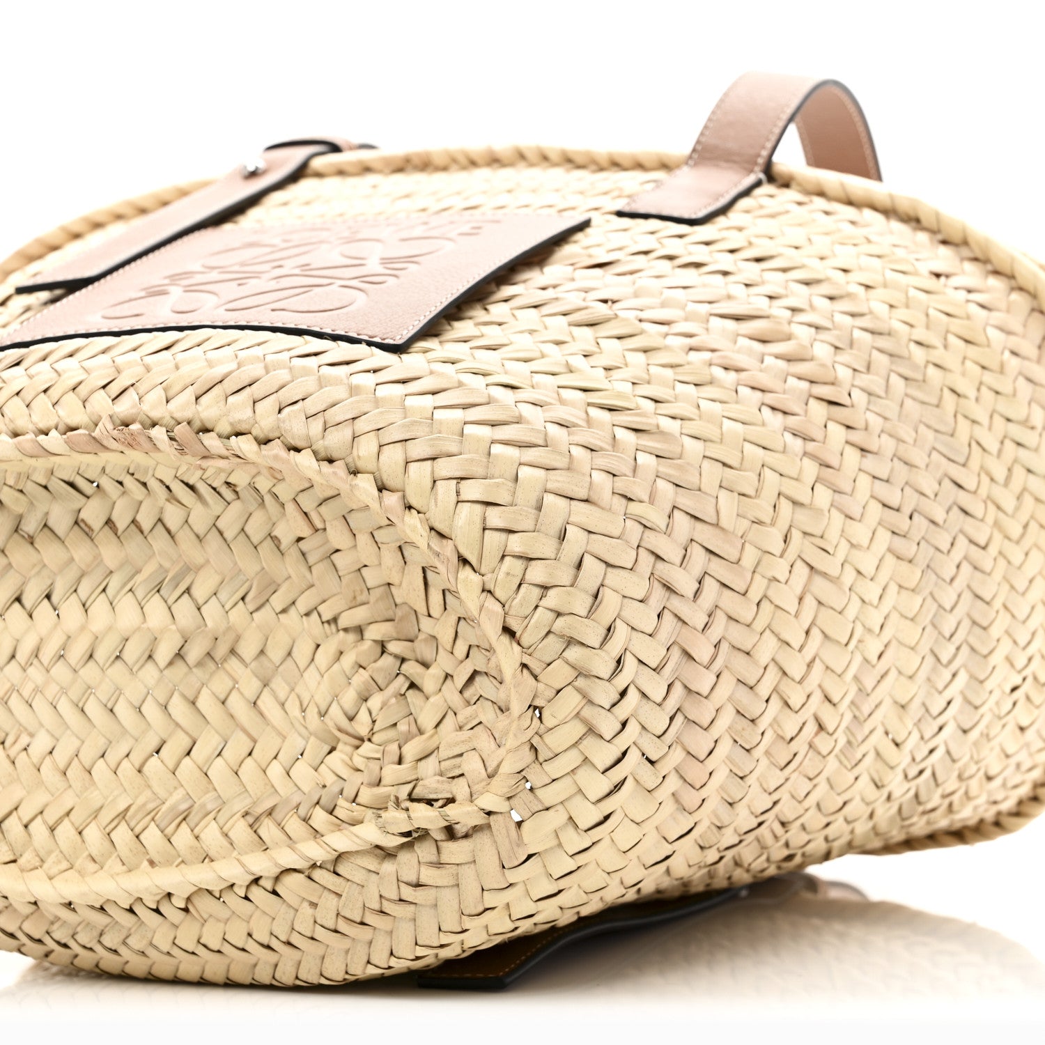 Loewe Raffia Medium Basket Tote Bag Natural Tan 9 of 10