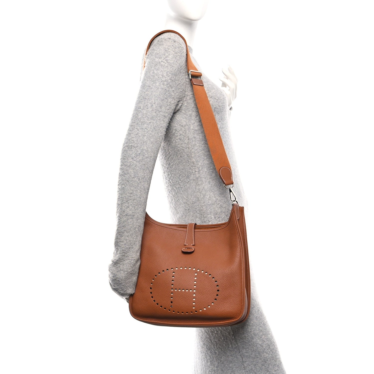 Hermes Taurillon Clemence Evelyne III GM Gold 2 of 10