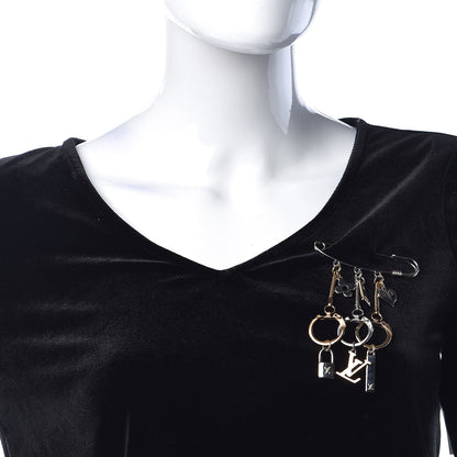 Louis Vuitton Charm Safety Pin Brooch Silver 2 of 3