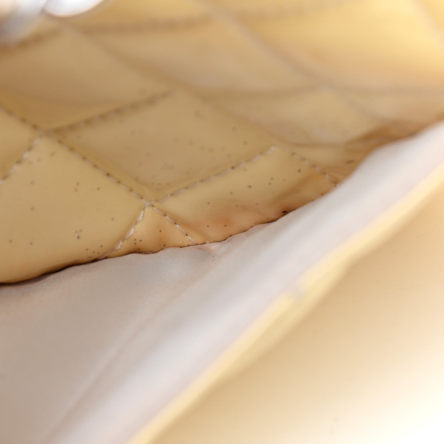 Chanel Patent Quilted 3 Pocket Single Flap Light Yellow 4 of 12