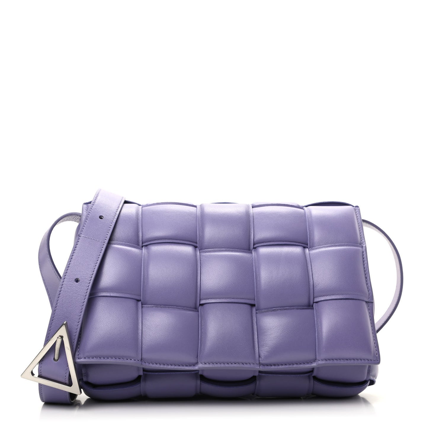 Nappa Maxi Intreccio Padded Cassette Crossbody Bag Lavender