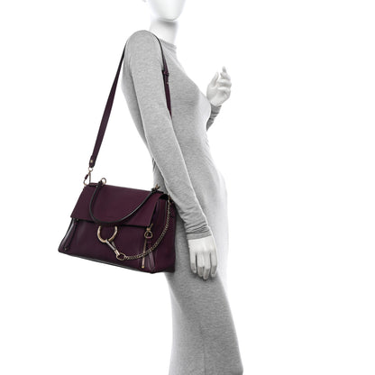 Chloe Calfskin Medium Faye Day Shoulder Bag Intense Violine 2 of 17
