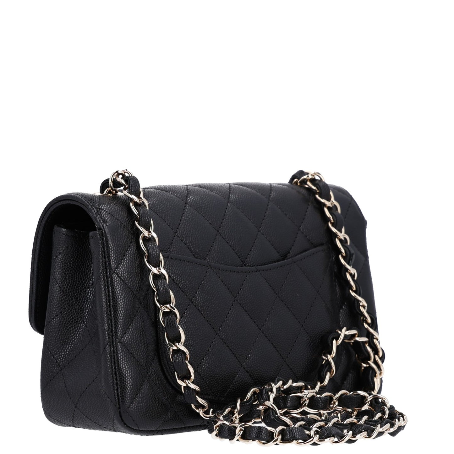 Caviar Quilted Mini Rectangular Flap Black