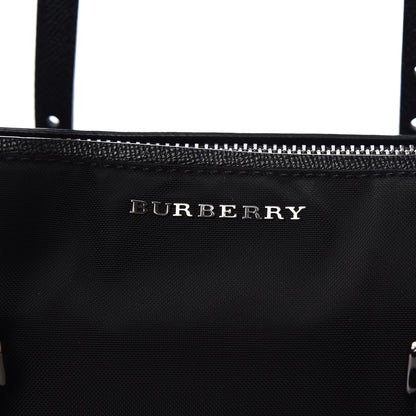 Burberry London Grainy Calfskin Nylon Small Tote Black 10 of 10