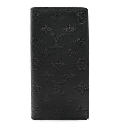 Louis Vuitton Calfskin Monogram Shadow Brazza Wallet Black 1 of 8