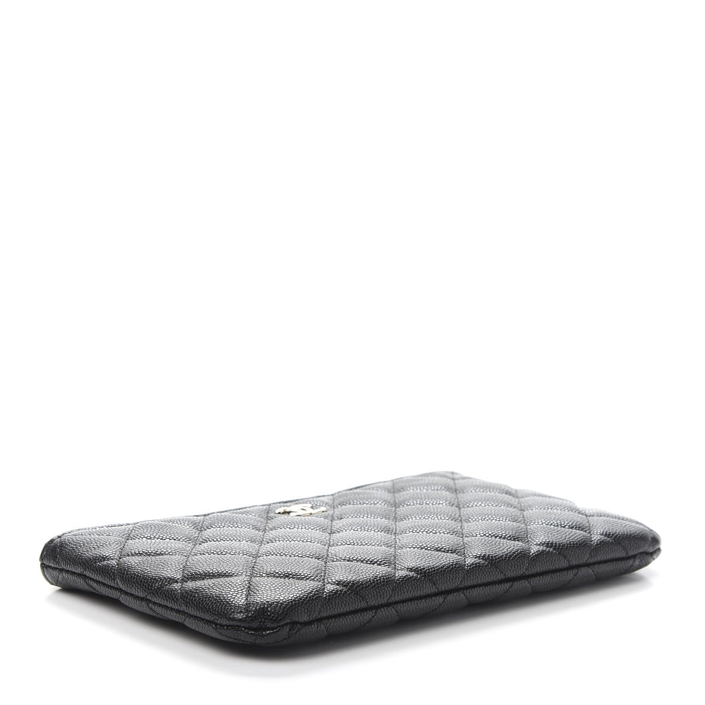Caviar Quilted Cosmetic Case Black
