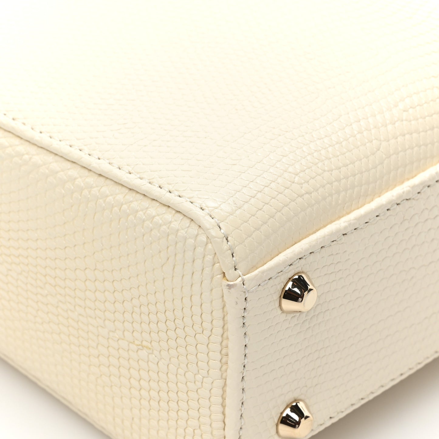 Lizard Mini Lady Dior White