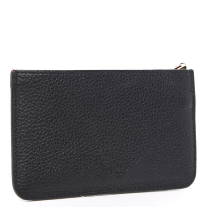 Christian Louboutin Calfskin Empire Panettone Spikes Key Ring Pouch Black 3 of 7