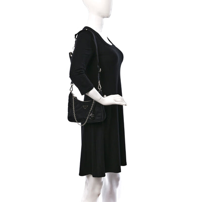 Prada Nylon Re-Edition 2005 Shoulder Bag Black 2 of 8