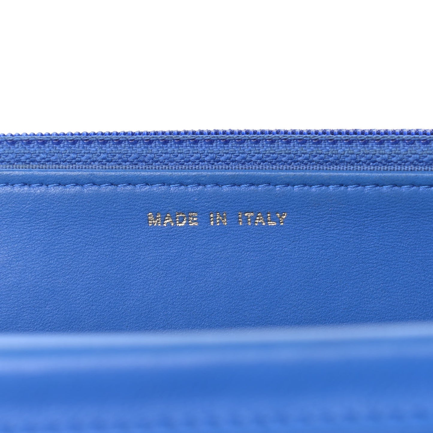 Lambskin Quilted Boy Wallet On Chain WOC Blue