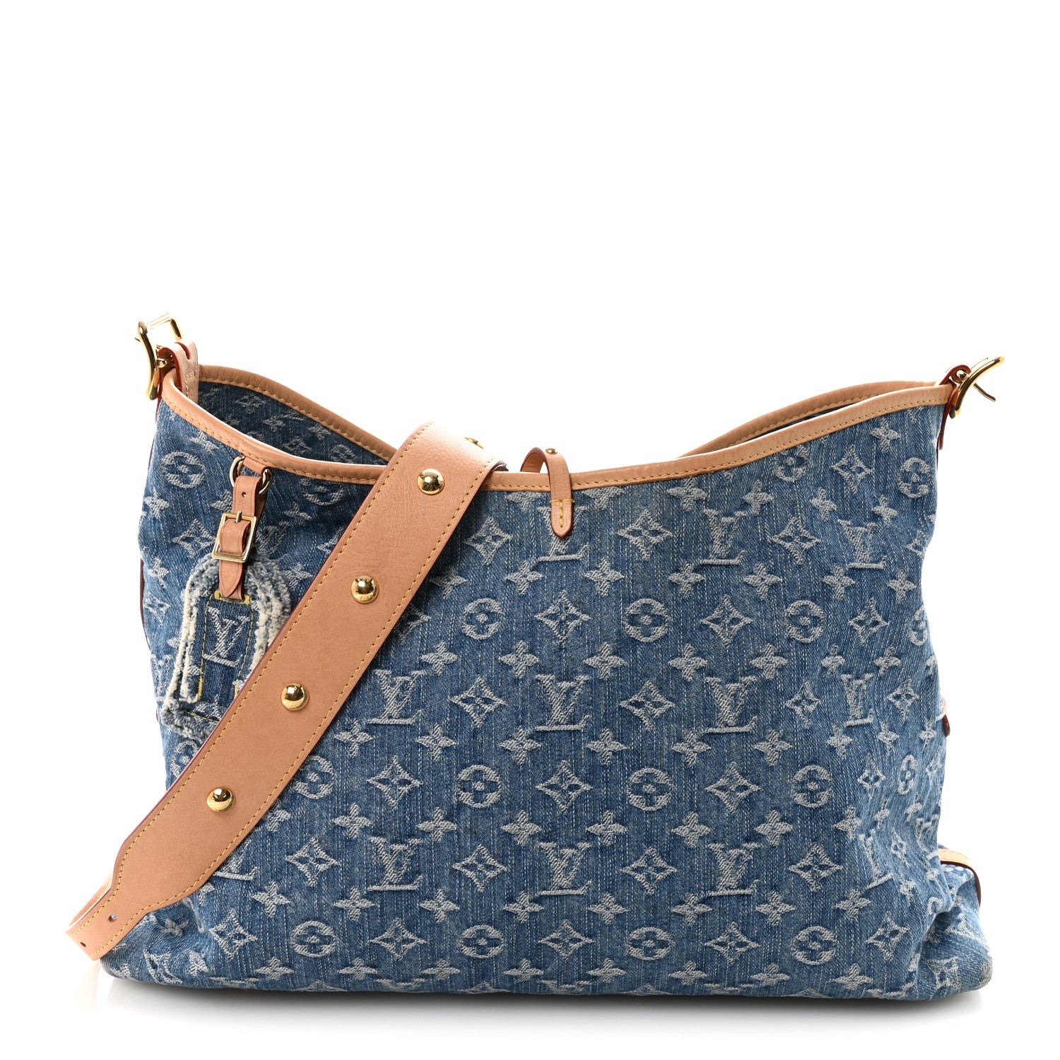 Louis Vuitton Monogram Denim CarryAll MM Blue 1 of 10