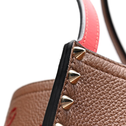 Christian Louboutin Calfskin Loubinthesky Large Perforated Cabarock Spikes Tote Biscotto 10 of 13