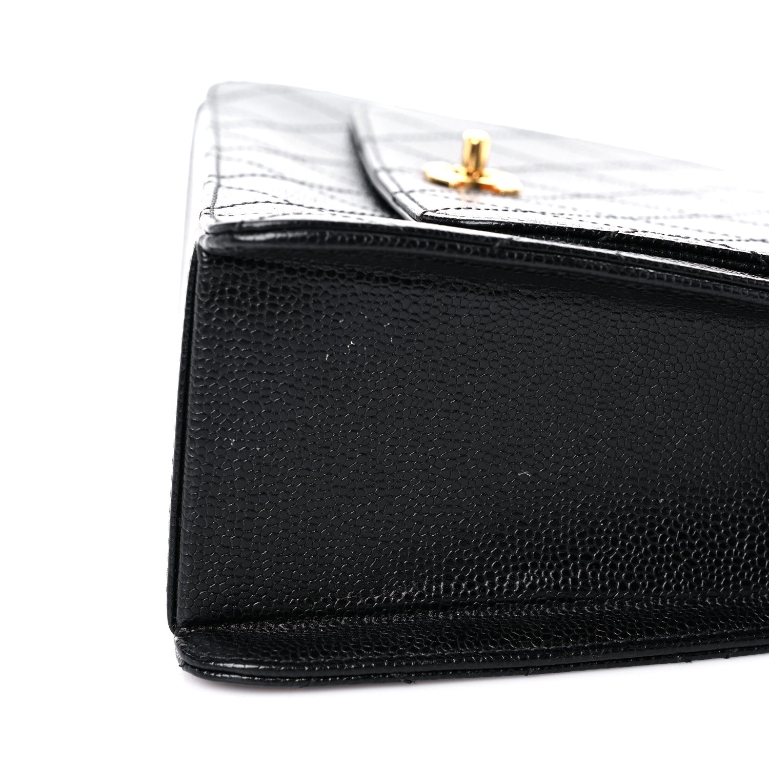 Chanel Caviar Stitched Shoulder Flap Bag Black 12 of 14