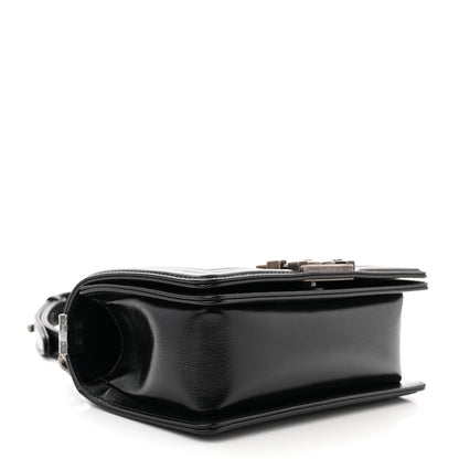 Chanel Metallic Glazed Calfskin Small Boy Flap Pink Black 4 of 11