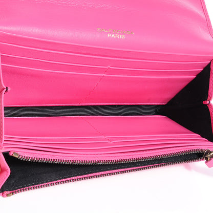 Balenciaga Calfskin Papier Platre Money Wallet Framboise 5 of 10