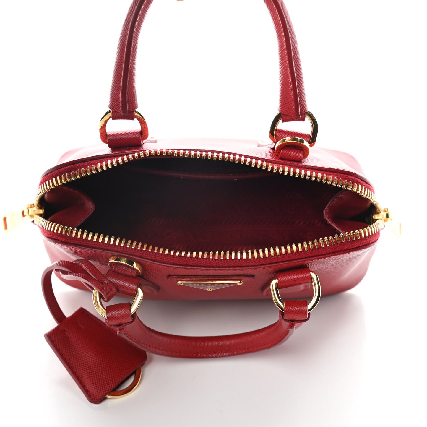 Saffiano Lux Mini Promenade Tote Fuoco