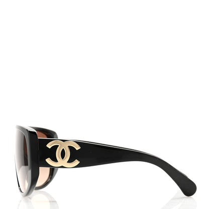 Chanel Acetate Shield Sunglasses 5495 Black 3 of 7