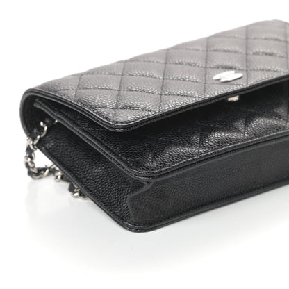 Chanel Caviar Quilted Wallet On Chain WOC Black 9 of 10