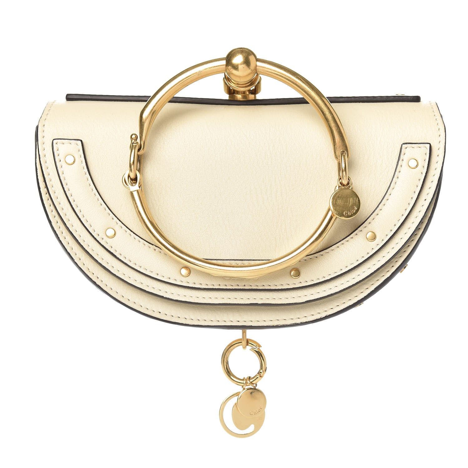 Chloe Calfskin Small Nile Bracelet Minaudiere Bag Off White 1 of 14