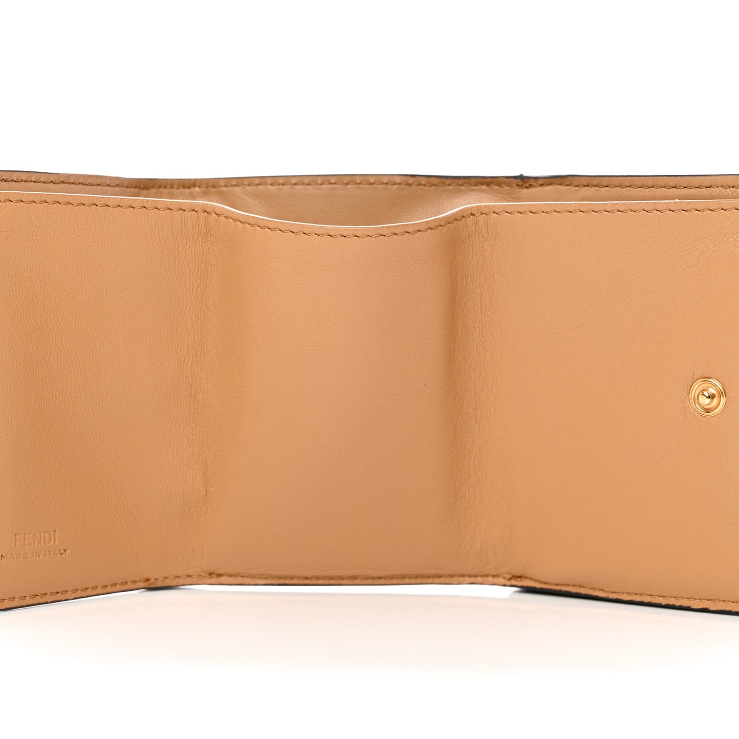 Nappa Matisse FF Diagonal Embossed Micro Tri-Fold Wallet Miele Scuro