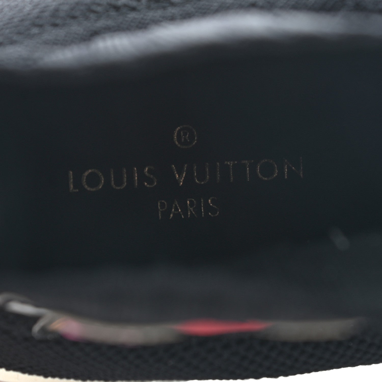 Louis Vuitton Stretch Fabric LV Black Heart Sock Sneaker 37.5 Black 9 of 10