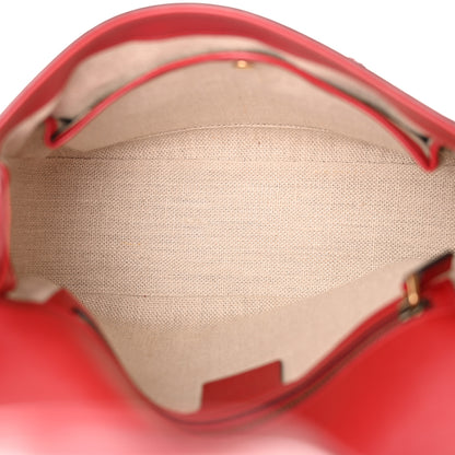 Gucci Ruinart Calfskin Medium Lady Web Shoulder Bag Hibiscus Red 5 of 17