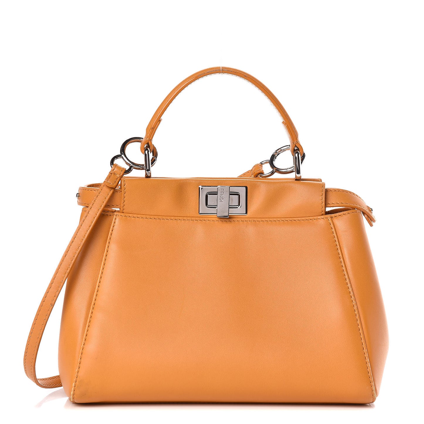 Nappa Mini Peekaboo Iconic Satchel Giallo Syrup