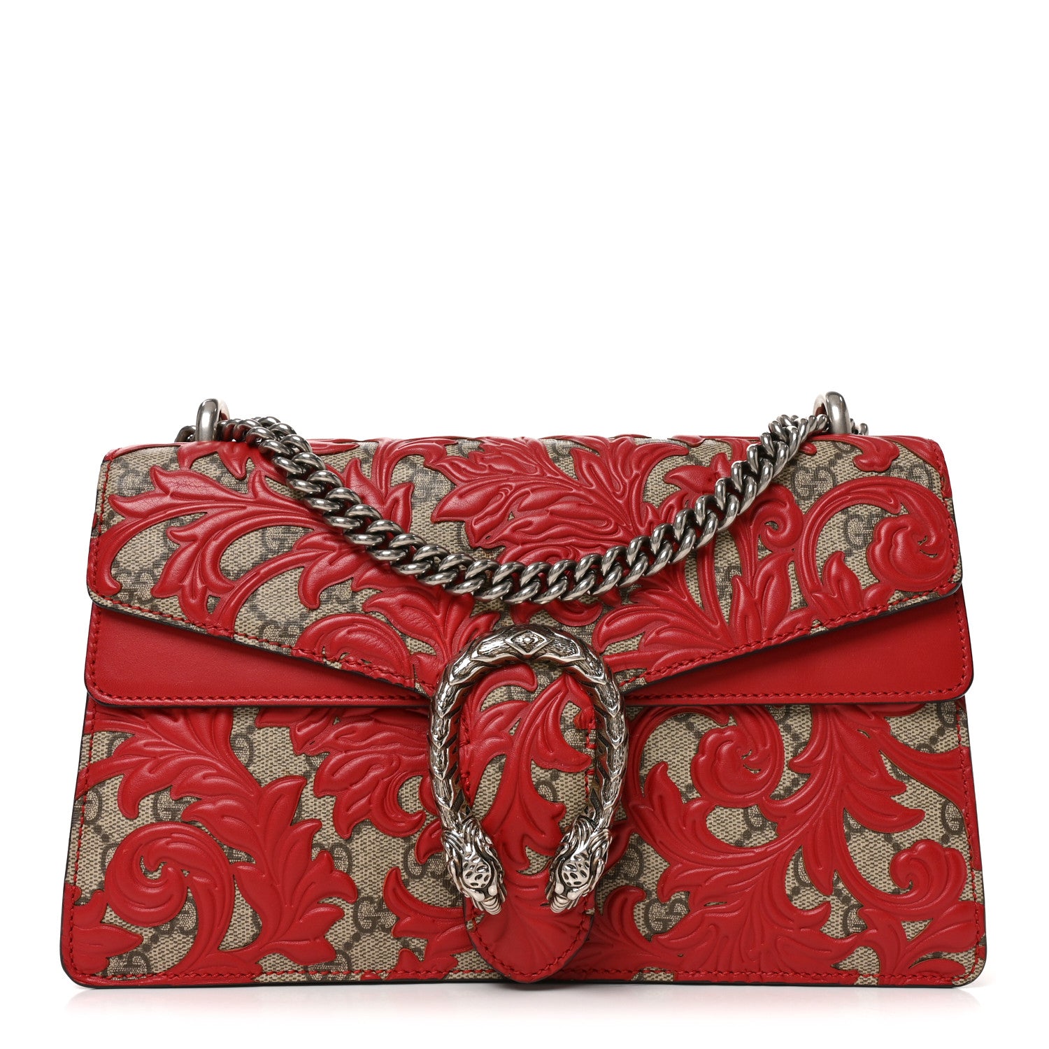 Gucci GG Supreme Monogram Arabesque Dionysus Shoulder Bag Hibiscus Red 1 of 12